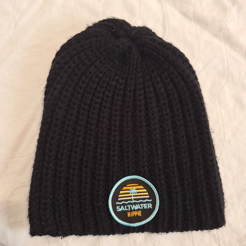 Saltwater Hippie Black Beanie